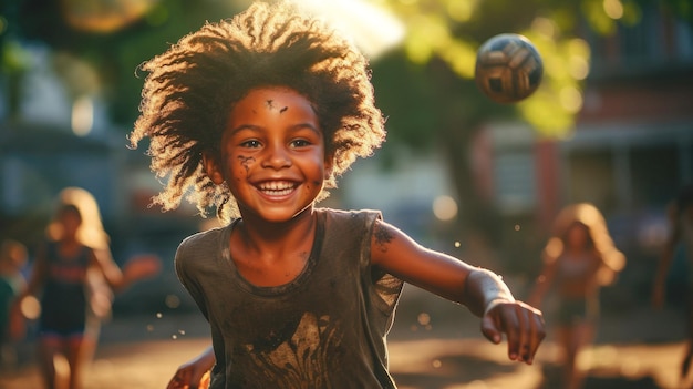 Des enfants heureux et souriants