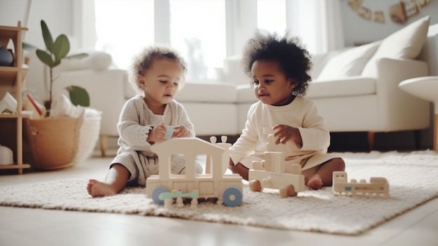 enfants jouant avec des jouets