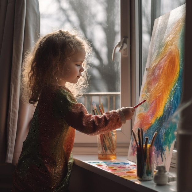 Les enfants jouent ensemble dans la nature