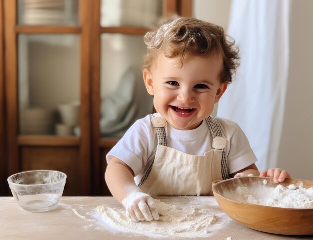 Des enfants joyeux préparent la nourriture