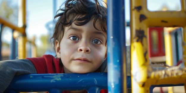 enfants à la maternelle sur le terrain de jeu IA générative