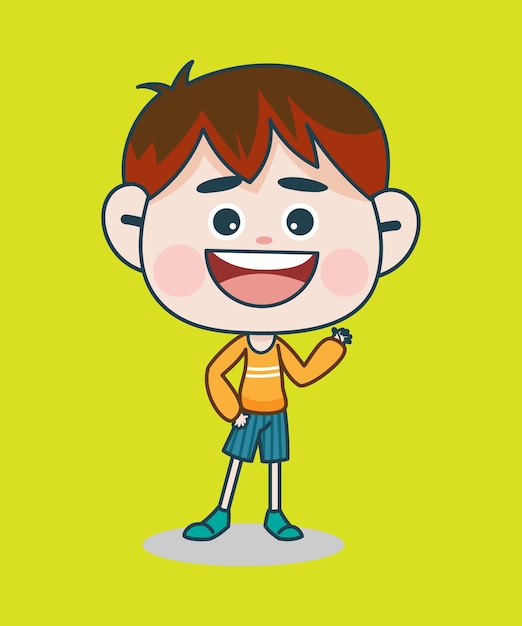 Des enfants mignons, des personnages, des illustrations vectorielles.
