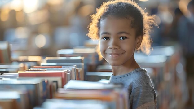 Photo les enfants participent à des collectes de livres qui propagent l'alphabétisation par le biais de livres et de notes donnés concept campaign d'alfabétisation book drive kids39 outreach donation notes promouvant la lecture