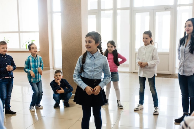 Enfants pendant la pause