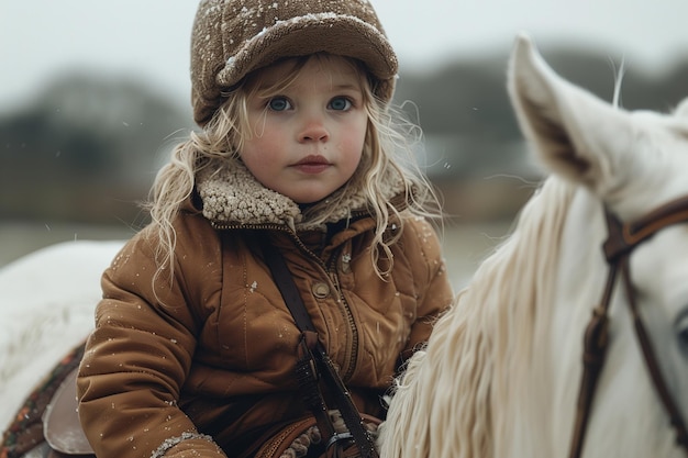 Des enfants qui s'amusent à cheval.