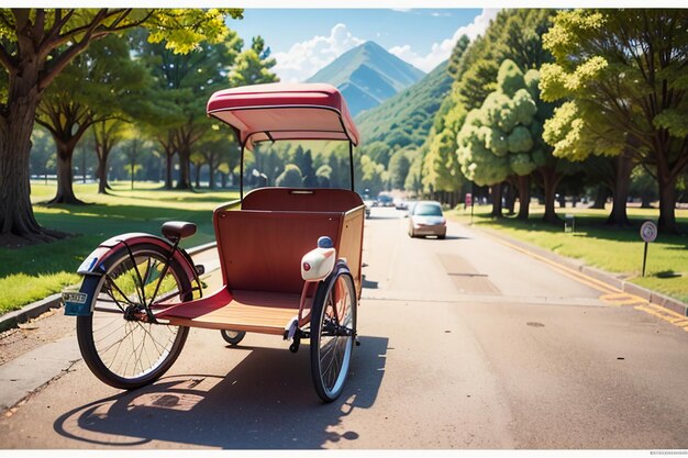 Les enfants tricycle jouet vélo papier peint arrière-plan enfance temps heureux la photographie des œuvres