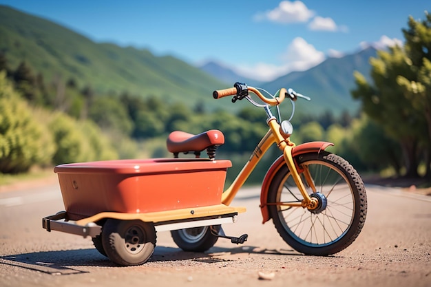 Enfants Tricycle Jouet Vélo Papier Peint Fond Enfance Temps Heureux Photographie Travaux