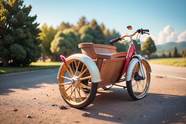 Enfants Tricycle Jouet Vélo Papier Peint Fond Enfance Temps Heureux Photographie Travaux