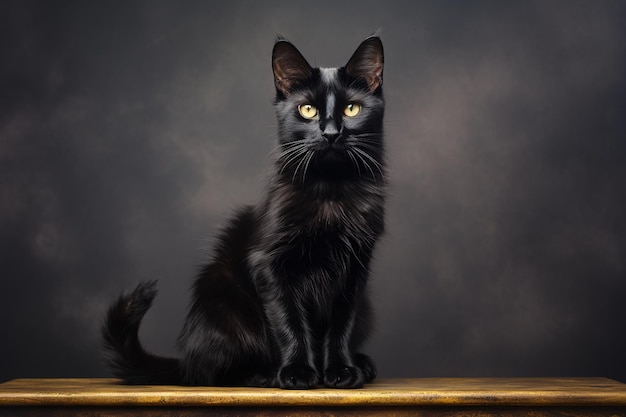 L'énigmatique chat noir créé avec l'IA générative