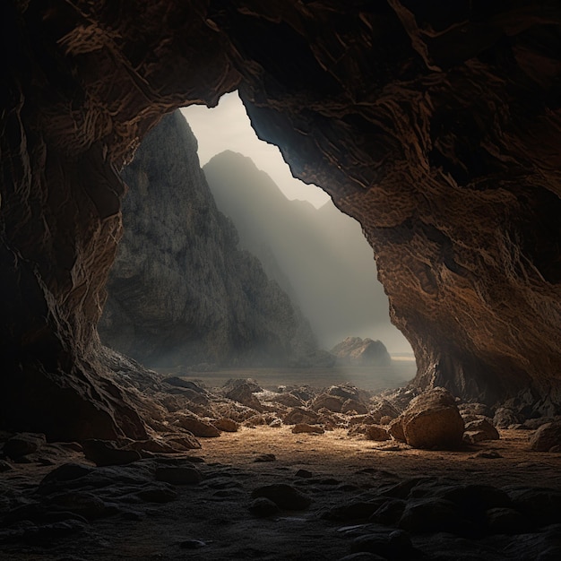 Une énigme couverte explorant des paysages de grottes complexes