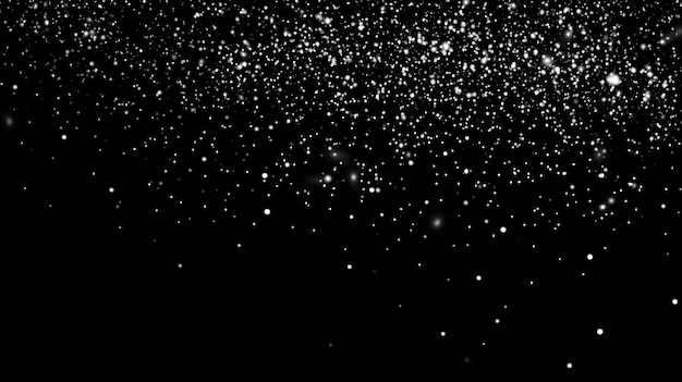 Un énorme flocon de neige tombe la nuit