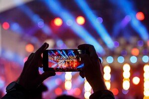 Enregistrement vidéo et photo du concert par smartphone