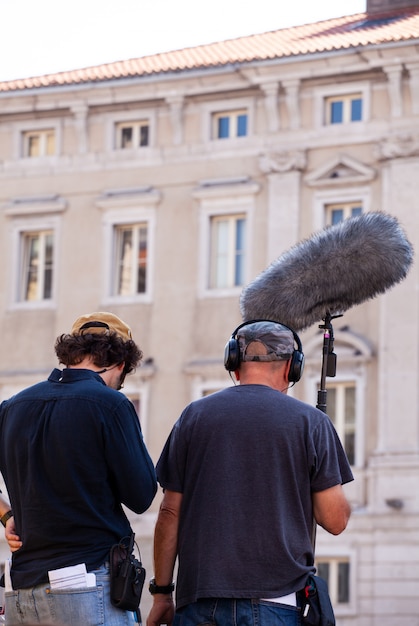 Enregistreur de sons avec microphone, micro perche et casque