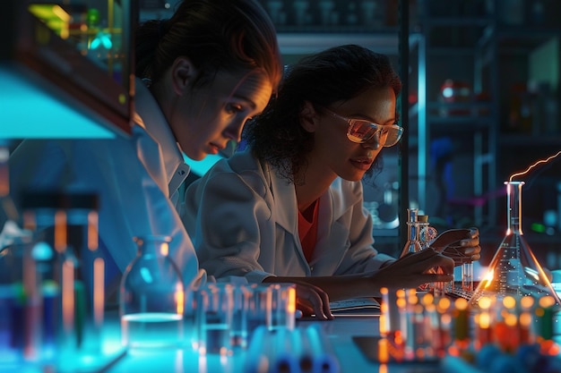 Enseignant assistant à un projet de foire scientifique