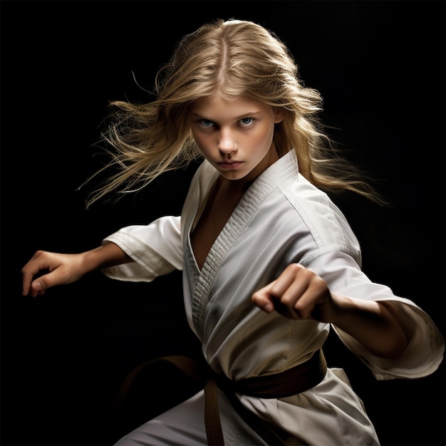 Enseignement d'arts martiaux féminin pour enfants