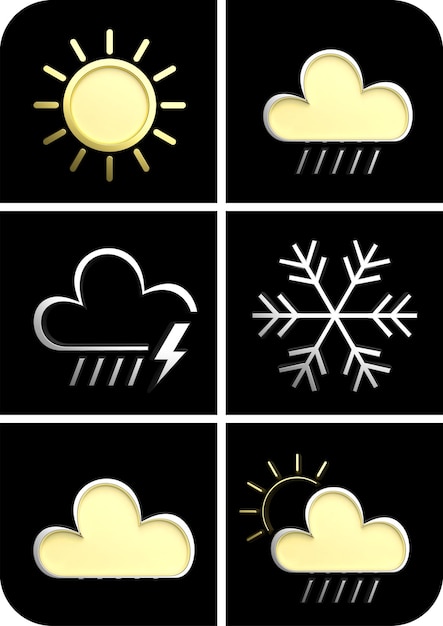 Photo ensemble 3d de prévisions météo