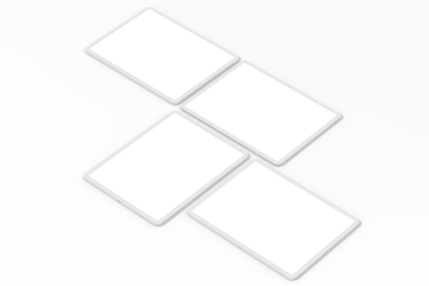 Un ensemble de 4 sous-verres carrés blancs avec un fond blanc.