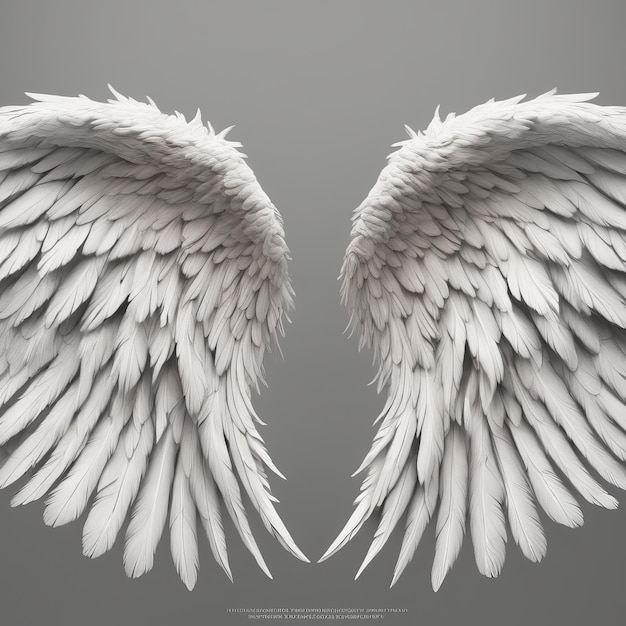 Ensemble d'ailes d'ange 3D