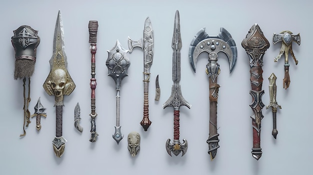 Un ensemble d'armes enchantées
