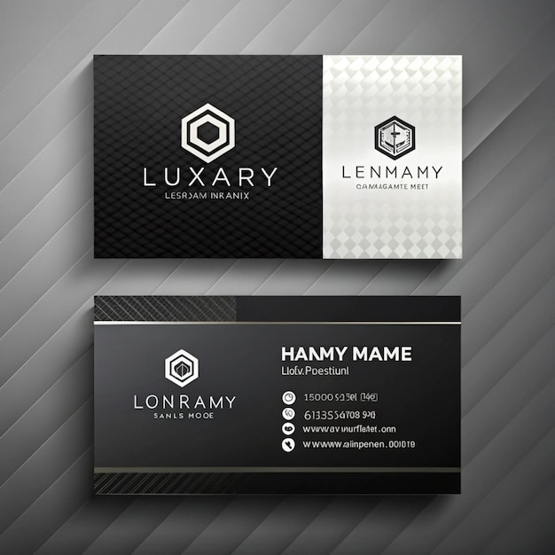 un ensemble de cartes de visite avec une qui dit luxe