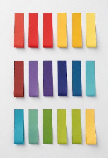 un ensemble coloré de blocs de couleurs avec différentes couleurs de différentes couleurs