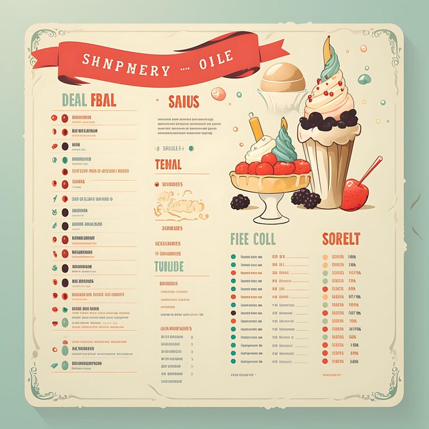 Un ensemble de conception 2D de disposition de menu avec un emballage d'étiquette de couleur plate créative de vecteur de cadre de style vintage