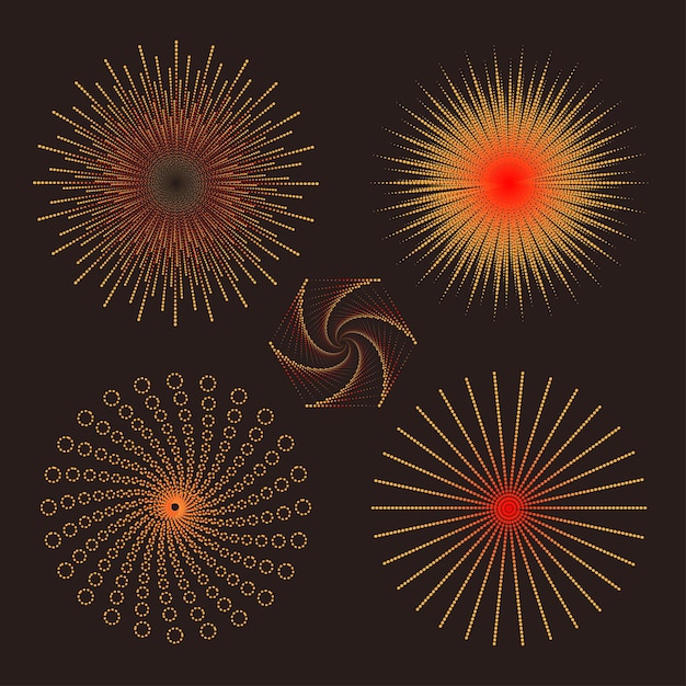 Photo ensemble de conception de mandala vectoriel coloré