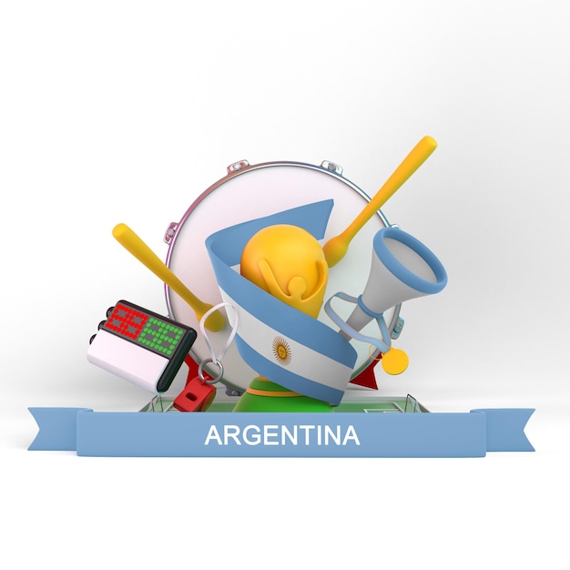 Ensemble de coupe du monde d'Argentine