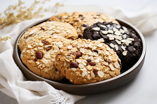 un ensemble de divers biscuits de style américain sur une lumière