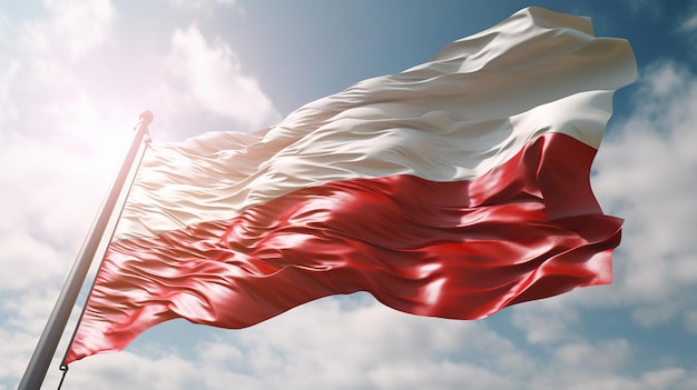 Ensemble de drapeaux de Pologne bannières bannières symboles icône plate illustration vectorielle d'une collection de symboles nationaux sur divers objets et signes d'État Génératif Ai