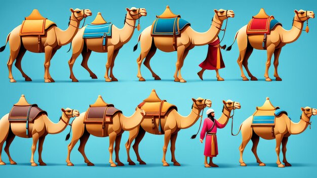 Photo ensemble d'éléments de camel