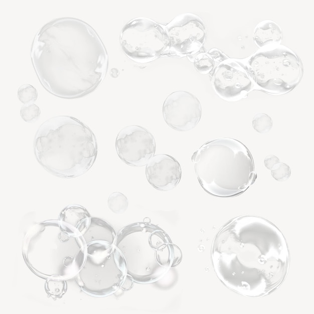 Ensemble d'éléments à effet de bulle