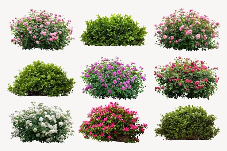 Photo ensemble d'éléments de garden bush