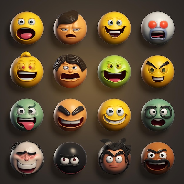 un ensemble d'emoji