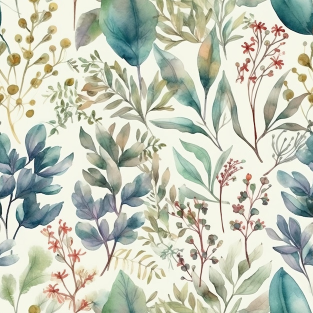 Un ensemble de fonds d'écran floraux à l'aquarelle.