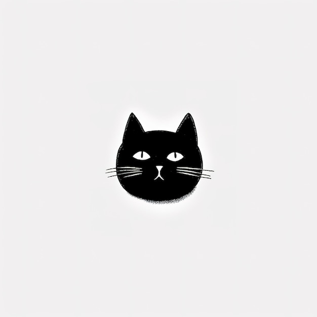 Un ensemble d'illustrations d'art en ligne de chats clipart design scandinave