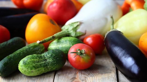 Ensemble de légumes frais Concept d'aliments sains Griffe végétalienne