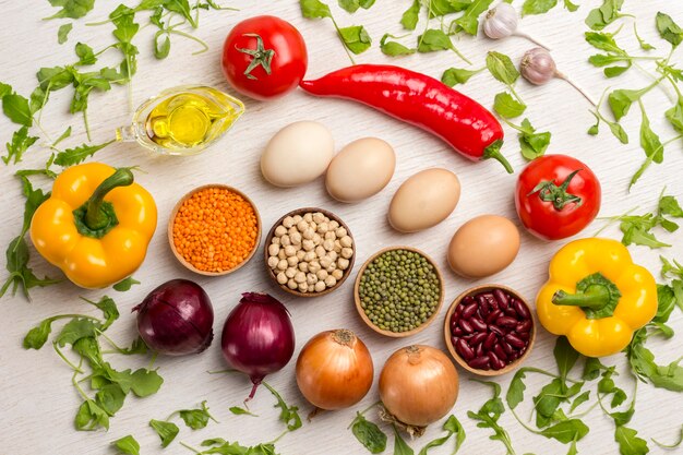 Un ensemble de légumes pour une alimentation saine