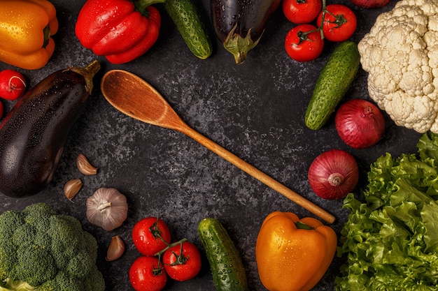 Ensemble de légumes pour la cuisson