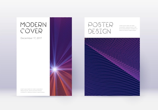Ensemble de modèles de conception de couverture minimale Résumé violet