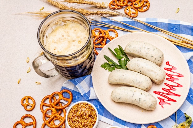 Ensemble de nourriture et de boissons Oktoberfest