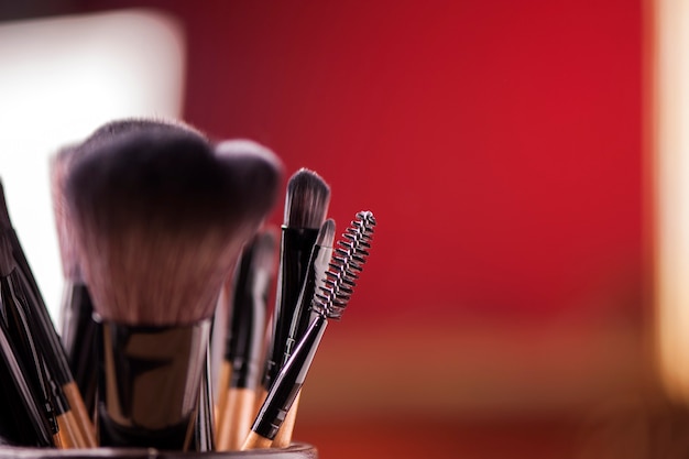 Ensemble d'ombres à paupières, avec un maquillage professionnel