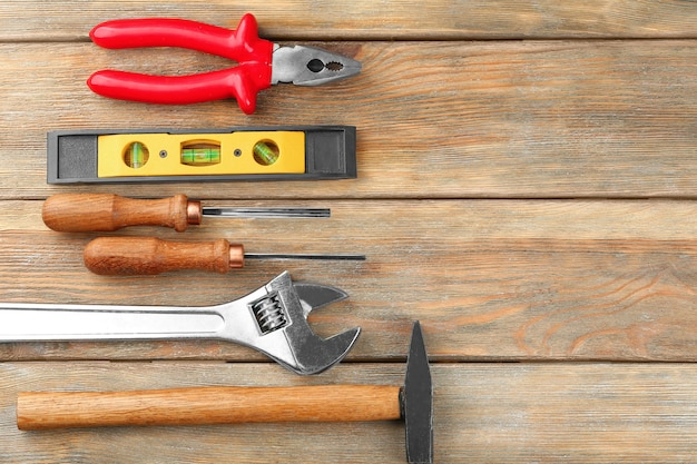 Ensemble d'outils sur bois