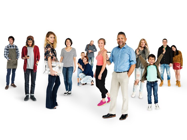 Photo ensemble de personnes diverses