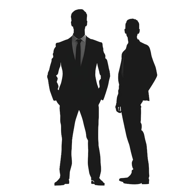 Photo ensemble de silhouettes d'affaires