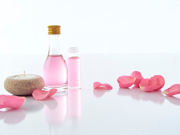 Ensemble de spa naturel de pot-pourri à la rose et aux bougies parfumées