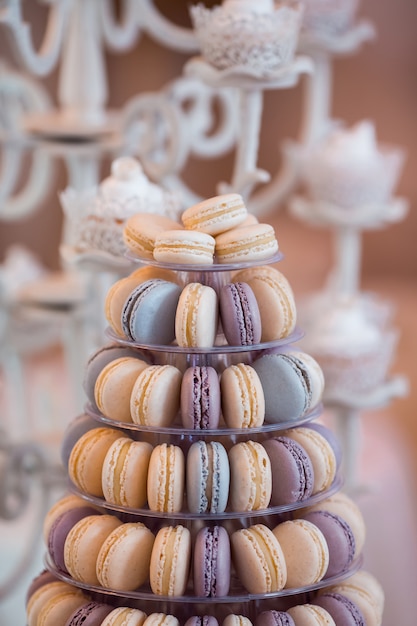 Ensemble de table de bar à bonbons de mariage de luxe.