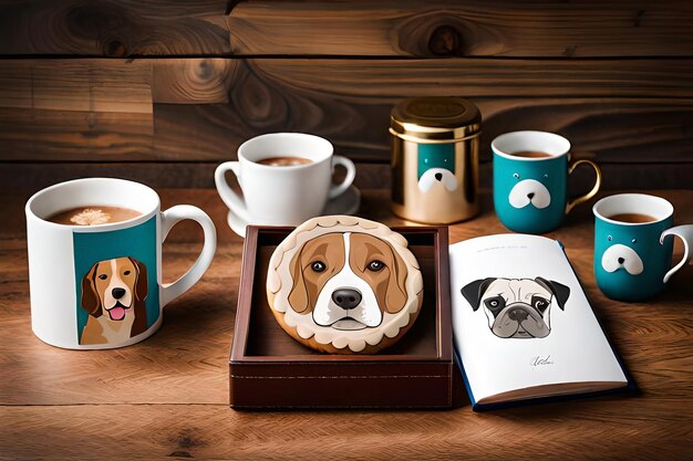 Photo ensemble de tasses pour chiens