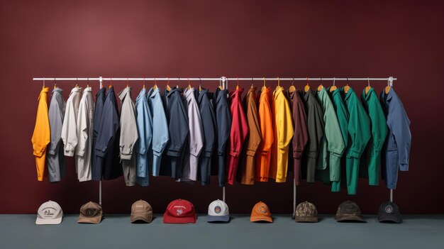 un ensemble d'uniformes de travailleurs variés et colorés