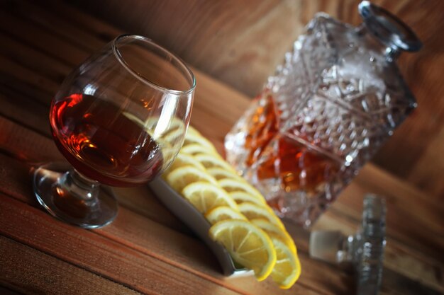 Ensemble verre et carafe à brandy alcool